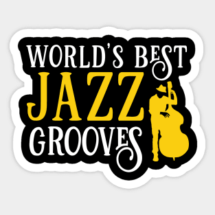 Jazz Theme With Bass Player Sticker